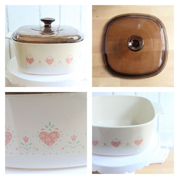Vintage CorningWare "Forever Yours" Casserole Dish with Lid - Picture 2 of 2